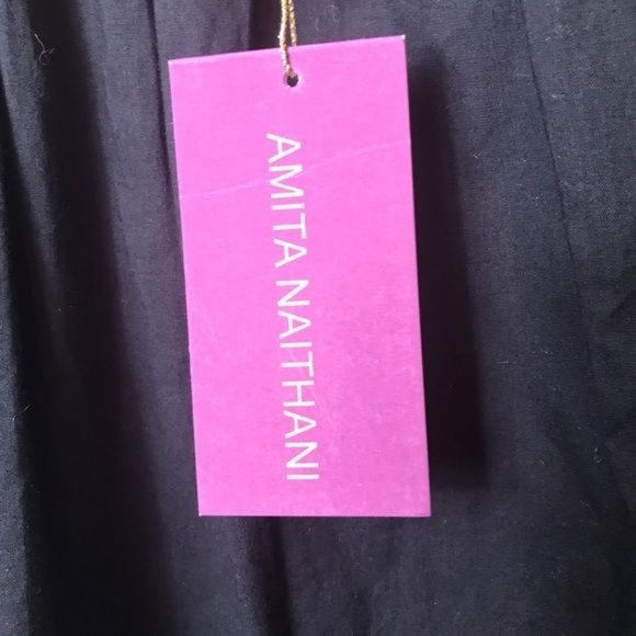 Amita Naithani Black and White Embroidered Tunic Mini Dress One Size (S-L) NWT - Picture 5 of 6